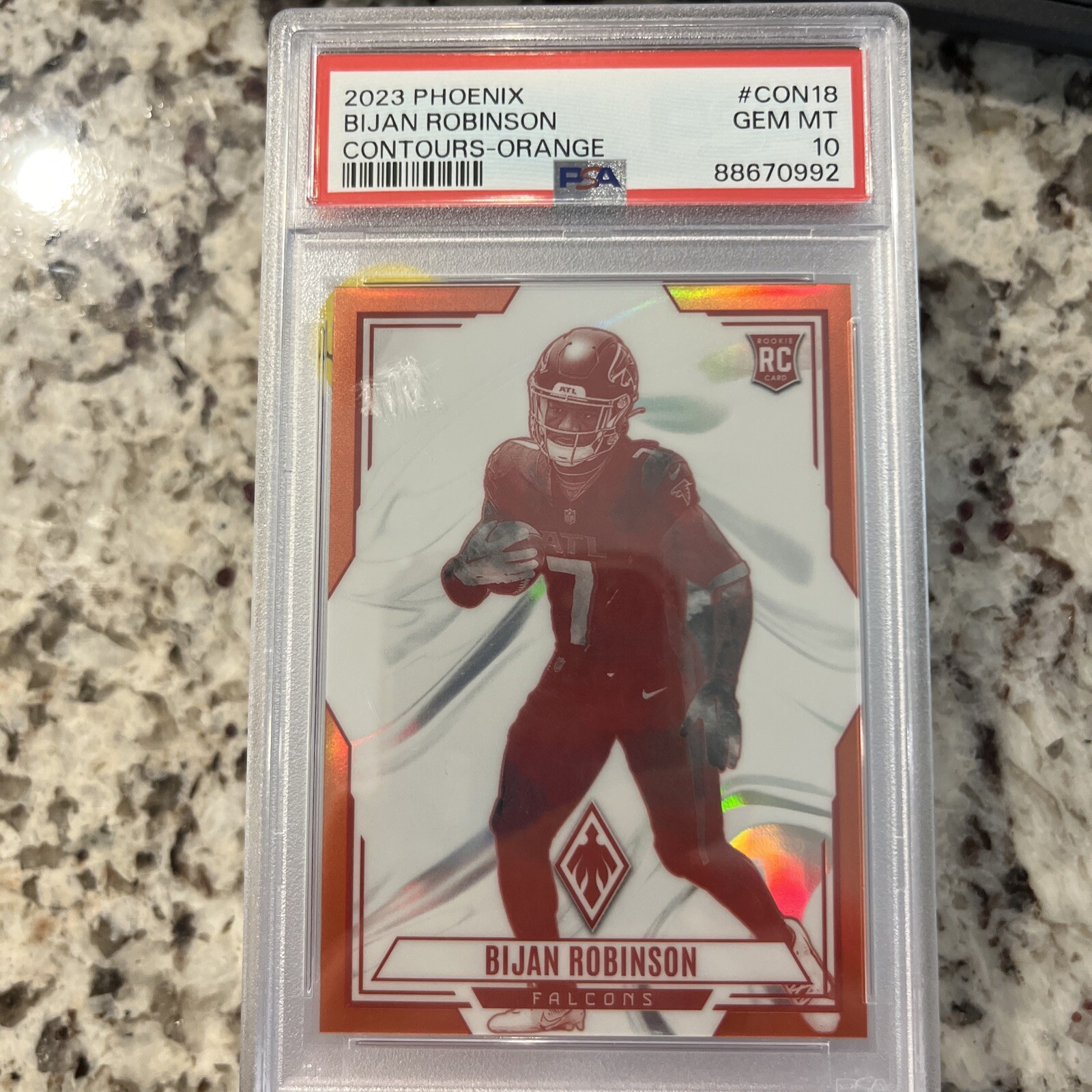 2023 Panini Phoenix - Contours Orange #CON-18 Bijan Robinson /99 (RC) Low Pop