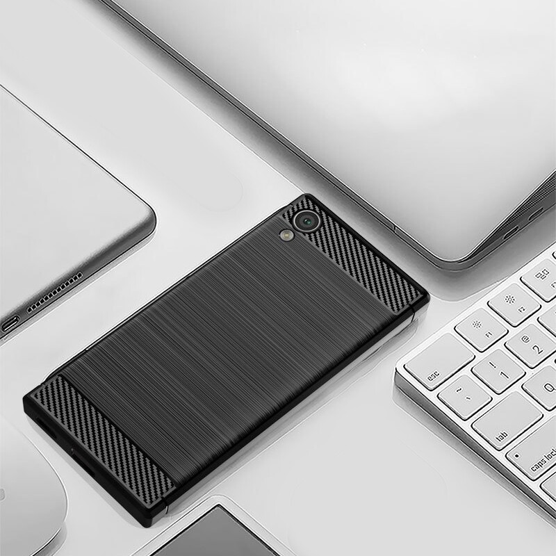 for XA1 Case Silicone Sleeve Drop Drawing Soft Drop Phone Case Black