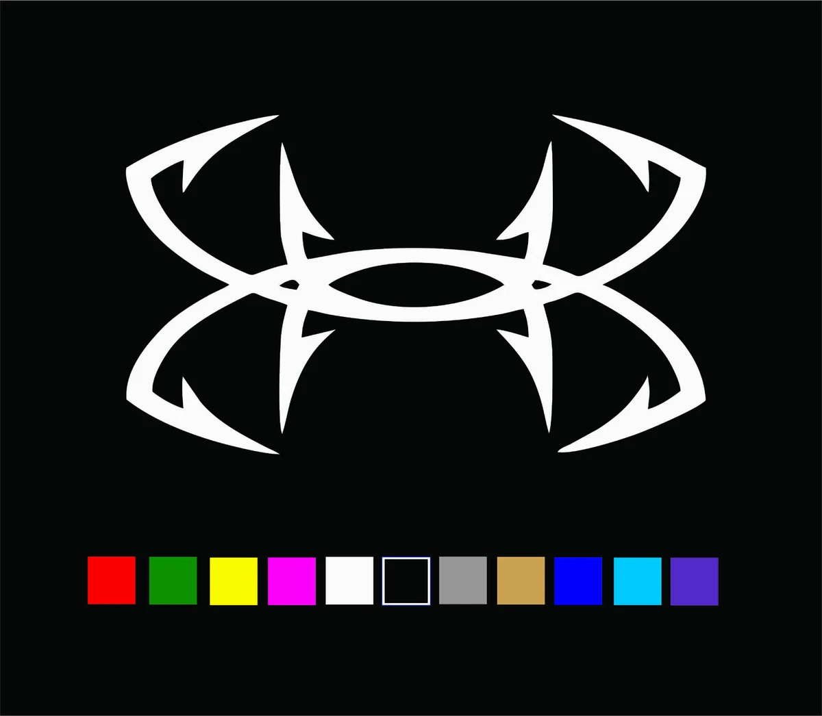UNDER ARMOUR Fishing Hooks Vinyl Decal Sticker