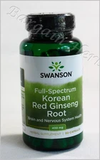 Swanson Full Spectrum Korean Red Ginseng Root 400mg 90 Caps Sealed Free Shipping