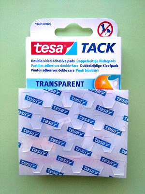 20 tesa * Klebepads TACK 1 x1cm, transparent-doppelseitig