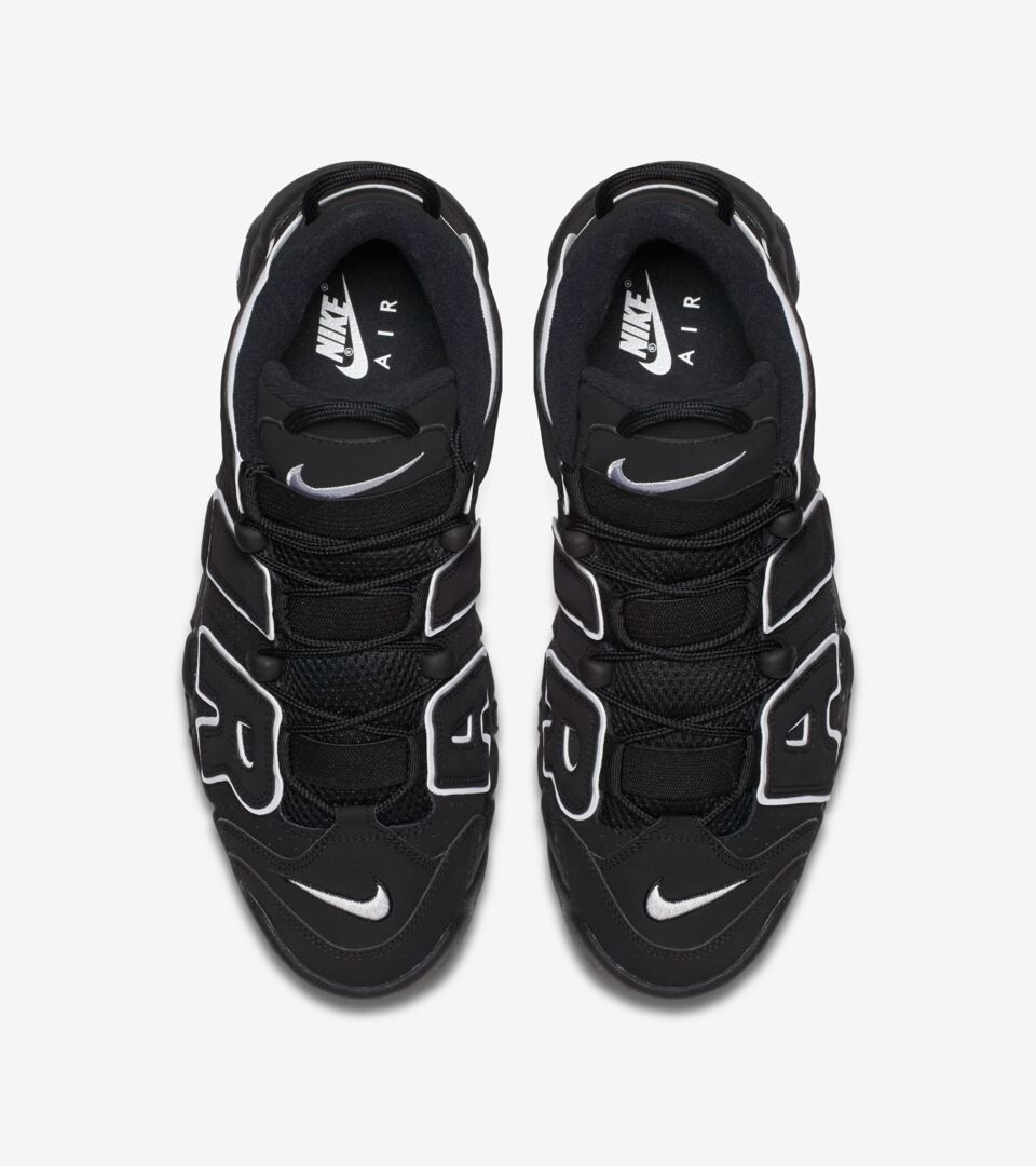 Nike Air More Uptempo Black White 414962-002 Men's Sneakers