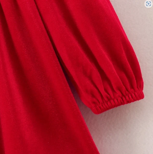 NUEVO Vestido Boutique de Terciopelo Bordado Calado Acebo de Navidad Niñas Foto 3 de 4