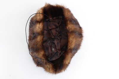 Vintage 40s 50s Streetwear Genuine Fur Pillbox Hat Cap Brown Womens Size 25 USA Vintage 40s 50s Streetwear Genuine Fur Pillbox Hat Cap Brown  main image 3