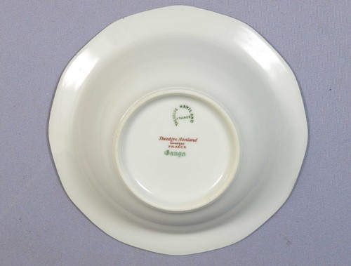 Limoges France GANGA HAVILAND Rimmed Cereal BOWL Octagonal Antique 6 1/4" - Foto 3 di 4