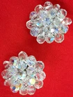 Earrings Clip On Costume Fashion Jewelry Beautifully Cut GERMAN Vintage Estate