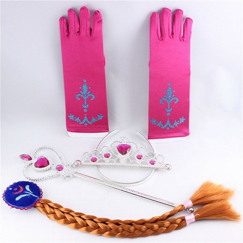 Child Girl Princess Fancy Dress Elsa & Anna Cosplay Costume Dresses Party Outfit - Picture 20 of 21