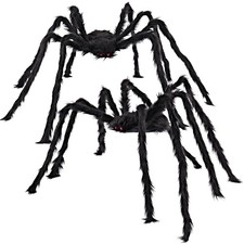 JOYIN 2 Pack 5 Ft Black Giant Spiders Halloween Yard Decorations