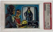 1966 TOPPS BATMAN THE CAT WOMAN #25 PSA 8