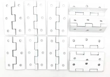 XMHF Cabinet Gate Closet Door Hinges 2.4"x1.5" Home Furniture Hardware White 