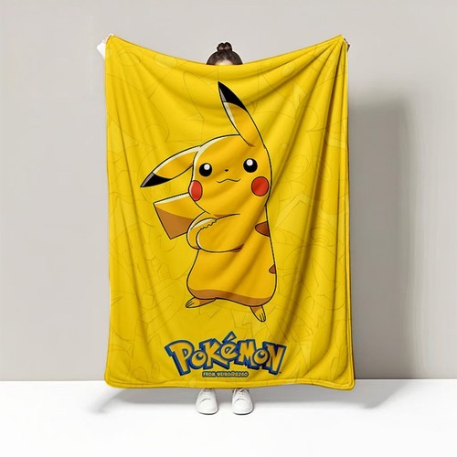 3D Pikachu Anime Printed Series Sleep Blanket Sofa Bed Sheet Blanket - Photo 19/19