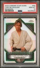 2023 TOPPS CHROME STAR WARS MONIKERS M2 LUKE SKYWALKER PSA 10