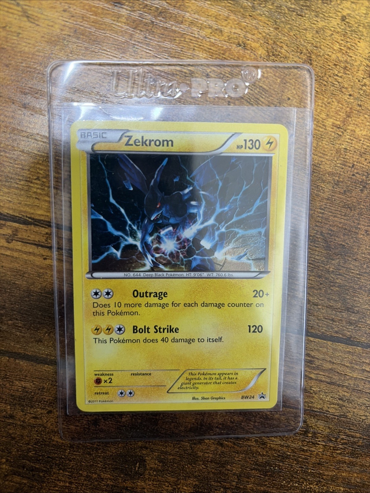 Pokémon TCG Zekrom BW24 Promo Holo English 130 HP 2011