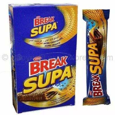 Break Supa Chocolate HALAL Fingers in Soft Caramel and Milk Chocolate 24 Finger