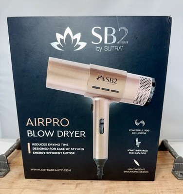 SB2 by Sutra Air Pro Blow Dryer 900W Pink Ionic Hair Dryer w/ Nozzle