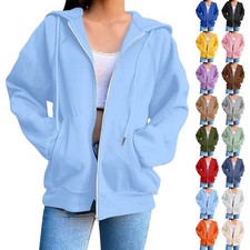 Women's long hoodie autumn/winter couple hooded jacket