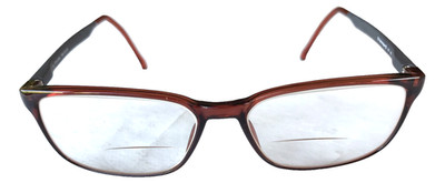 Shabby Unisex Lesebrille Schliff unten Marke: STEPPERS Schwarz rote Bügel #981Wi