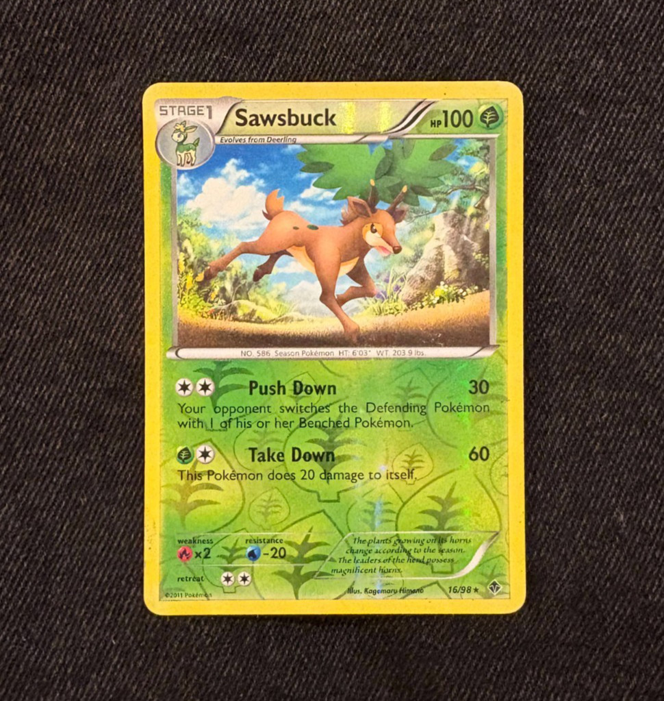 Sawsbuck 16/98 Emerging Powers Reverse Holo Pokemon Card 2011