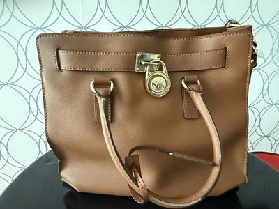 Michael Kors Large Leather Shoulder Bag Tote with Logo