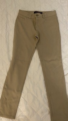 2 French Toast GirlsSkinny Fit Beige Uniform Pants Size 14 Cotton Blend Stretch 