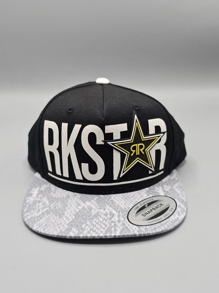 Gorra Yupoong Rockstar Energy Drink mezcla de lana Snapback nueva sin etiquetas The Classics Foto 2 de 4