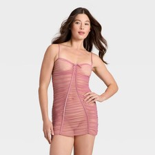 Women's Mesh Lingerie Slip Dress - Auden Mauve XL
