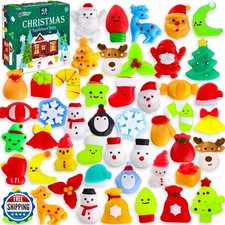 MGparty 48 PCS Christmas Squishies Mochi Squishies Toys for Kids