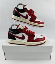 Air Jordan 1 Low Gym Red Black White DC0774-160 Women’s Size 6 w/ Box VGC