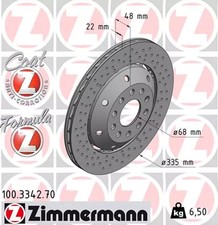 Disque de frein (à l'unité) ZIMMERMANN 100.3342.70 AUDI A6 4.2 RS6 quattro
