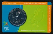 Australia: 2006 Commonwealth Games 50c Netball in RAM Card Scarce