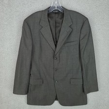 Jos A Bank Blazer Mens 42 Long 100 Wool 3 button Green Black
