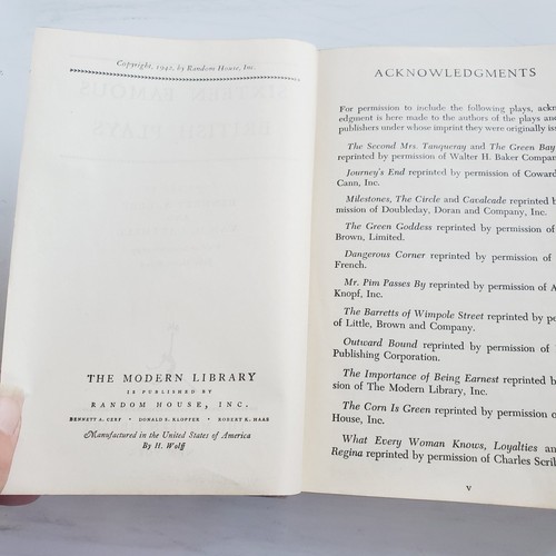 Sixteen Famous British Plays (1942) by Bennett A Cerf Modern Library Giant - Foto 3 di 6