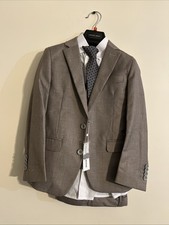 Geoffrey Beene Boy's Suit Modern Fit 5-Piece Suit Set - GRAY SZ 7