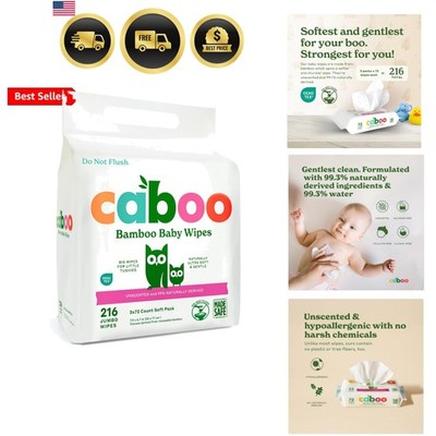 Baby Wipes, Made with Bamboo Viscose, Certified Made Safe Ingredients, Unscen...