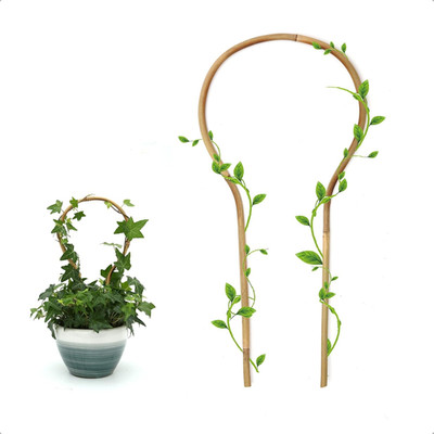 3Pack Bamboo Trellis 16 Inch Round Shaped Small Plant Trellis for Indoor Potted