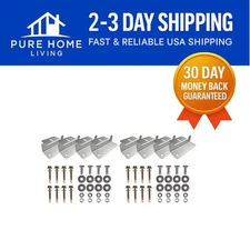 2 Sets Lightweight Aluminum Z Brackets - Corrosion-Free Solar Panel Mounting