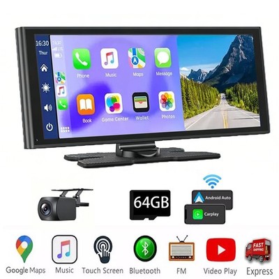 9.26'' Tragbarer Apple CarPlay und Android Auto Wireless Display Autoradio Kam+