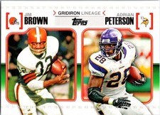 Jim Brown / Adrian Peterson 2010 Topps #GL-BP