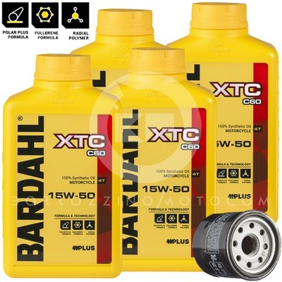 OIL CUTTING KIT BARDAHL XTC C60 15w50 + FILTER KAWASAKI EN 500 1998