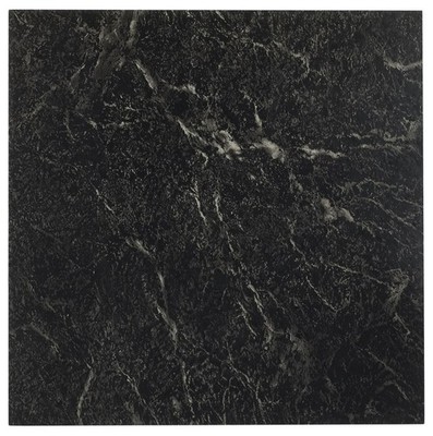Nexus Self Adhesive 12-Inch Vinyl Floor Tiles, 20 Tiles - 12'' x 12'', Black w/Whi