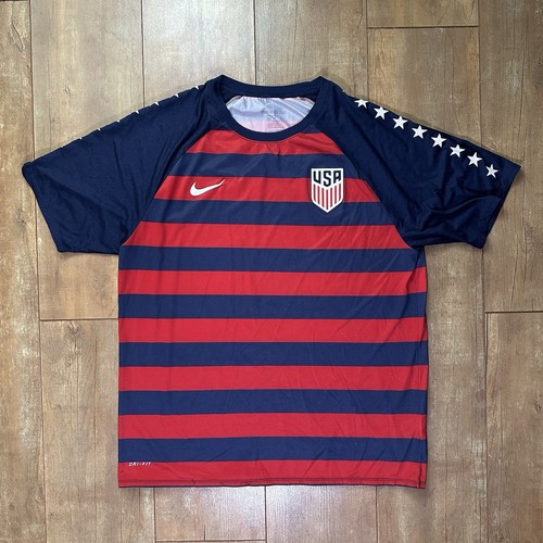 Nike USMNT USA 2017 Gold Cup Jersey Large Stars and Stripes Reverse Waldo Shirt - Picture 1 of 9