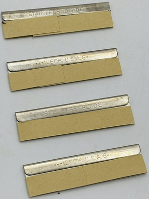 NEW Lot of 4 WECK Stainless Steel Hair Shaper Blades for Regular or King Size