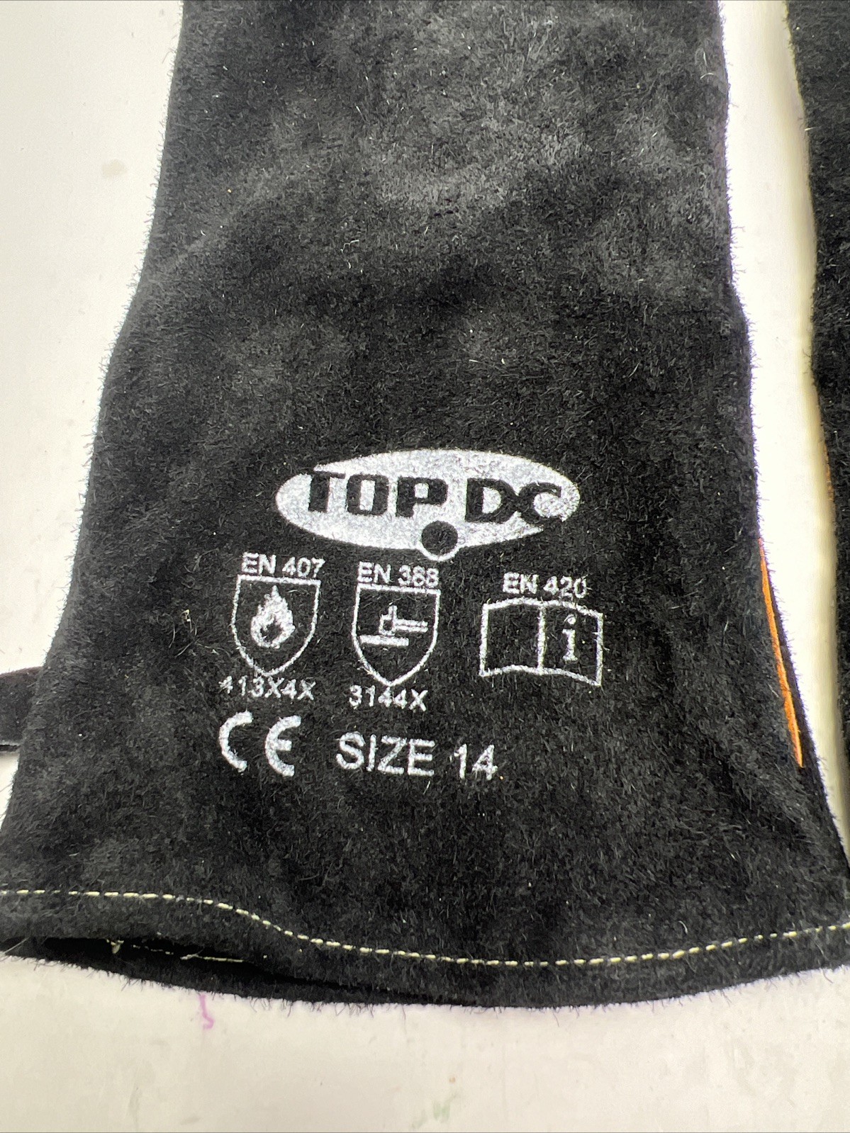 Top Dc Gloves Size 16 Leather Heat Resistant for Mig Tig Welders Grilling