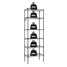 6 Tier Metal Wire Shelving Unit Tall Shelf Storage Rack 65"H Garage Organization