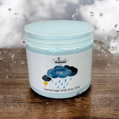 RAIN Exfoliating Foaming Sugar Body Scrub, 10 oz jar