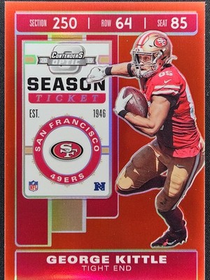 2019 Contenders Optic - George Kittle #80 Season Ticket NUMBER MATCH! 85/199🔥