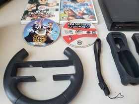 Black Nintendo Wii Console System Bundle w/ 10 Games Nunchuck TESTED! Epic