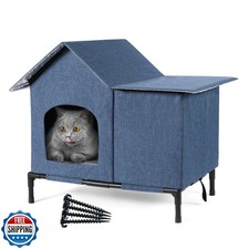 COZIPETAO Outdoor Cat Houses Weatherproof Shelter for Outdoor Feral Cats and