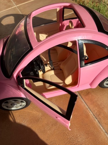 Voiture Rose A Toit Ouvrant / Volkswagen Coccinelle BARBIE Mattel - Imagen 6 de 9