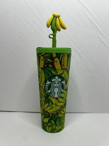 STARBUCKS FARM RIO PLASTIC TUMBLER 24 FL. OZ. BOARD BANANA